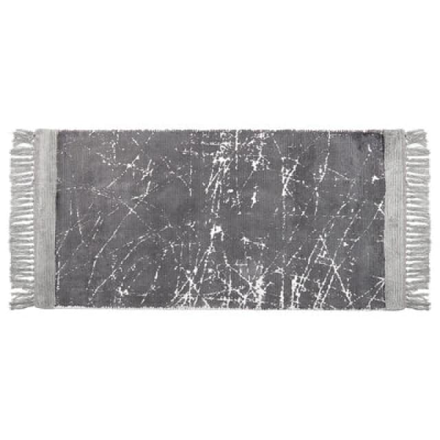 Beliani Rug Hanli Grey 80 X 150 Cm Viscose