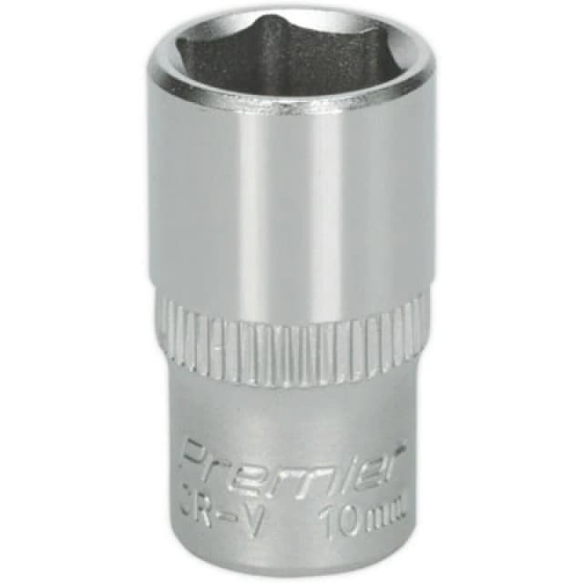 Loops 10mm Forged Steel Drive Socket - 1/4" Square Drive - Chrome Vanadium Socket Metallics