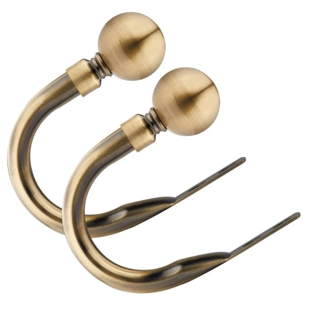 Emma Barclay Metal Holdback Pair Tiebacks Ball Antique Brass unisex One Size