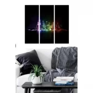 MDFFTR1027 Multicolor Decorative MDF Painting (3 Pieces)