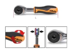 Beta Tools 860/58 Rotating Handle 1/4" Bit Ratchet 008600884