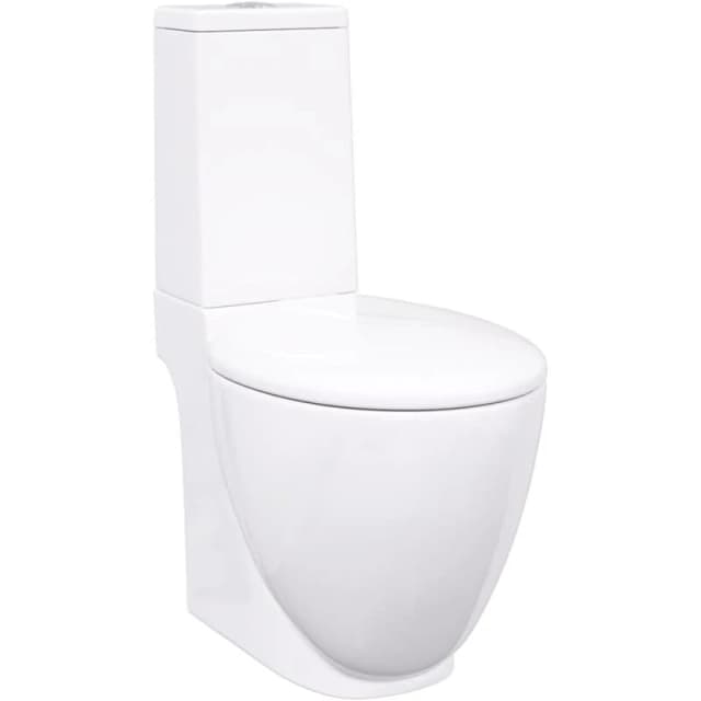 VIDAXL Vidaxl - Ceramic Toilet Back Water Flow White 240376