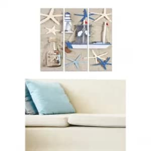 MDF56538637 Multicolor Decorative MDF Painting (3 Pieces)