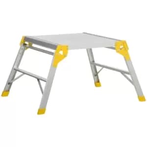 Durhand Folding Work Platform Aluminium Step Ladder