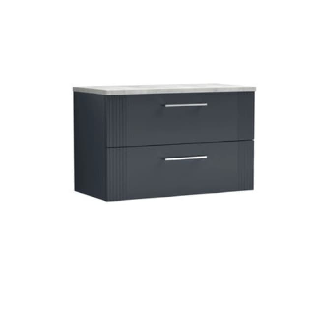 Balterley 2 Drawer Wall Hung Vanity Grey Laminate Worktop 800mm Grey
