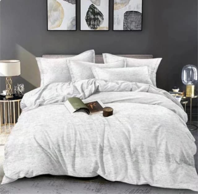 Ezysleep Ezysleep Silver Marl Printed Duvet Set Size: Single Silver Single Unisex 0721545589644