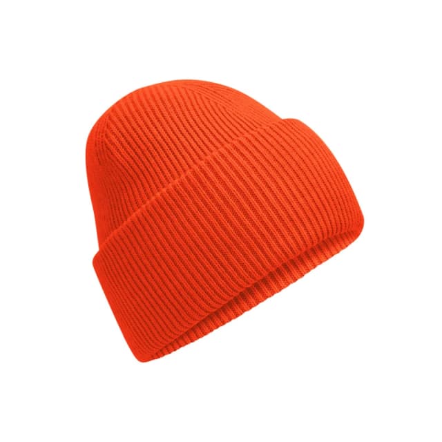 Beechfield Beechfield Men Classic Deep Cuffed Beanie in Pale Orange Pale Orange One Size Male 5063425890590