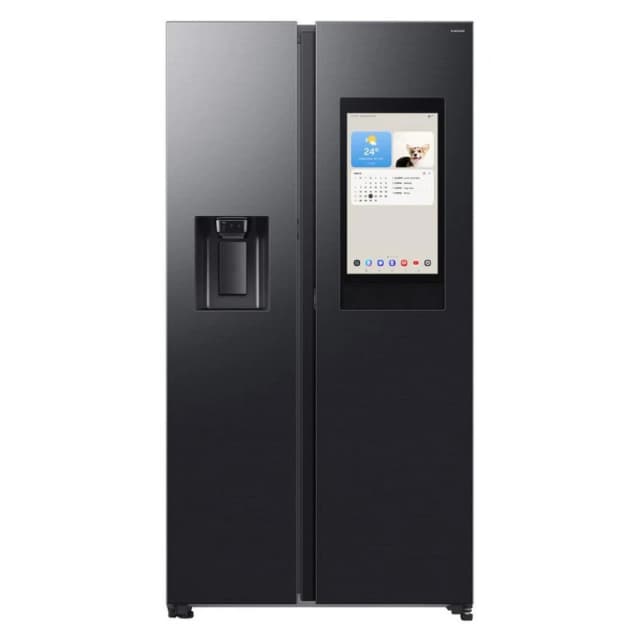 Samsung Family Hub RS90F66BEFEU WiFi Connected Plumbed Total No Frost American Fridge Freezer - Black - E Rated