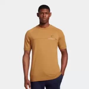 Mens Half Raglan Pocket T-Shirt - Anniversary Gold - S
