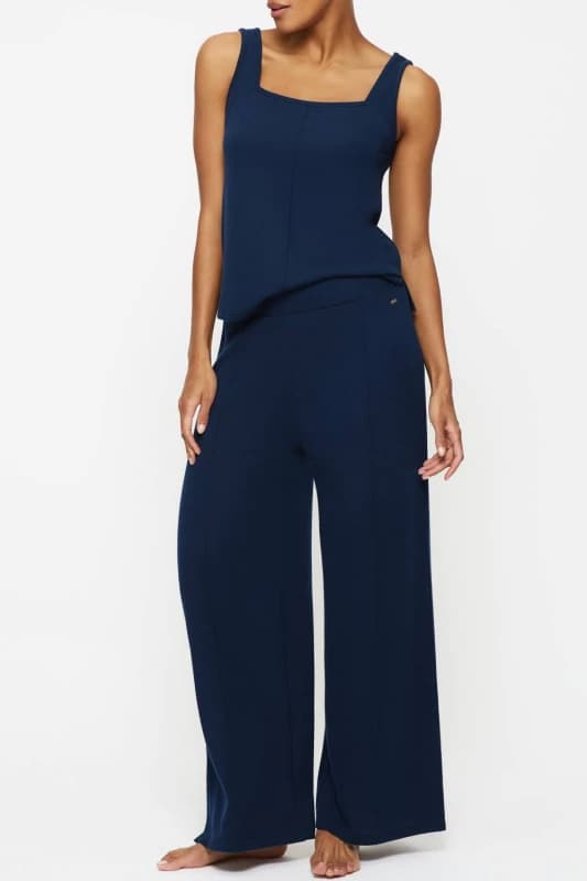 KBX Womens Marie Wide Leg Trouser in Navy Size: 14 Navy Female 14