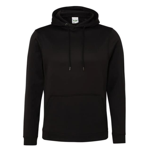 AWDis AWDis Men Polyester Sports Hoodie in Black Size: Small Black S Male 5063425239665