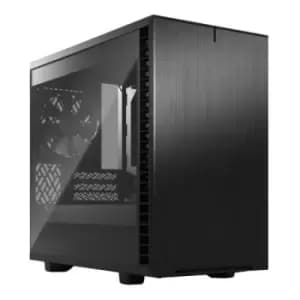 Fractal Design Define 7 Nano (Black TG) Case w/ Light Tint Glass Window Mini ITX 2 Fans Sound Dampening Ventilated PSU Shroud USB-C 306mm GPU Support