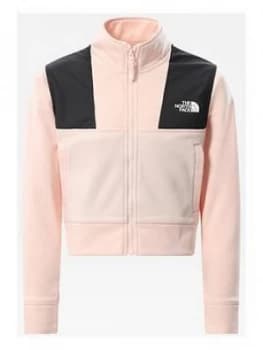 The North Face Girls Surgent Full Zip Crop Jacket - Pink, Size L=13-14 Years