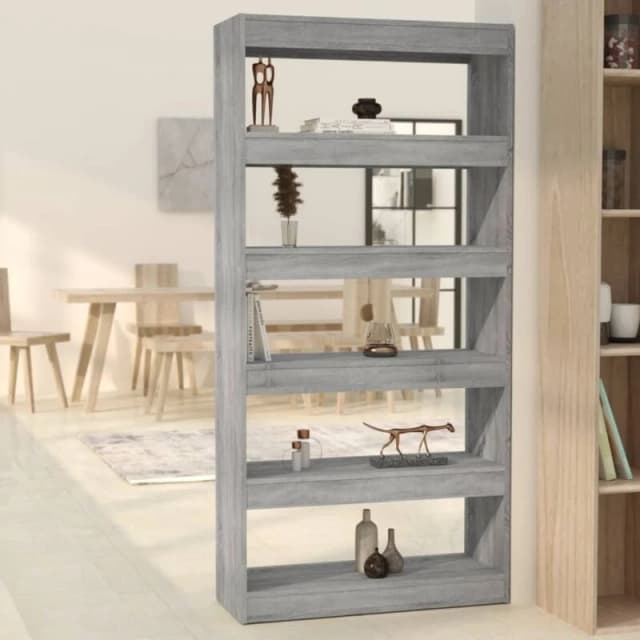 VIDAXL Book Cabinet/Room Divider Grey Sonoma 80x30x166cm Engineered Wood Vidaxl 8720286844557
