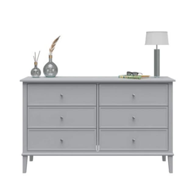 Dorel Franklin 6 Drawer Dresser Gray