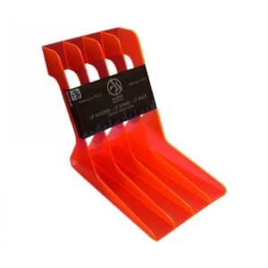 LP Holder - LP Stand - LP Rack (Shaped - Hips Plastic) Orange Translucent