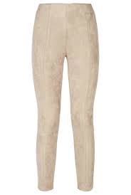 James Lakeland Brown Side Zip Faux Suede Trousers - 8