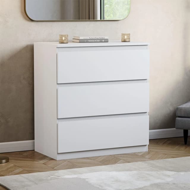 Lassic Vida Designs Denver 3 Drawer Chest White unisex 3 Drawer