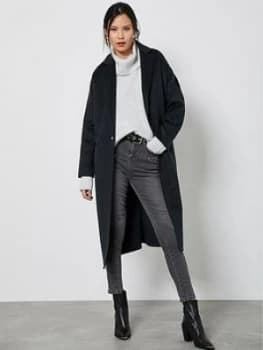 Mint Velvet Mint Velvet Popper Detail Split Seam Coat