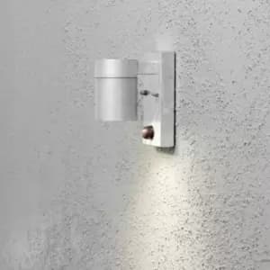Modena Outdoor Modern Down Single Wall Light Galvanized Steel PIR Motion Sensor, IP44
