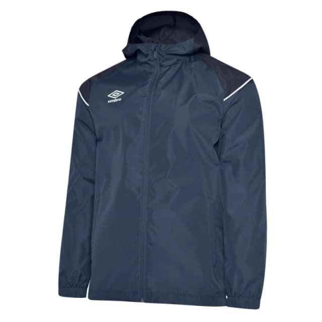 Umbro Hooded Waterproof Jacket in Dark Navy Size: 11-12 Years Dark Navy Unisex 11-12 Years