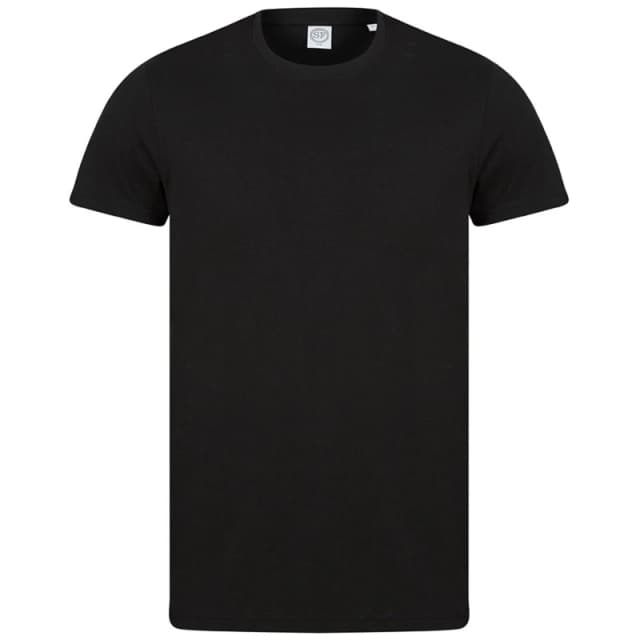 SF Mens Plain White T-Shirt in Black Size: XS Black Male XS