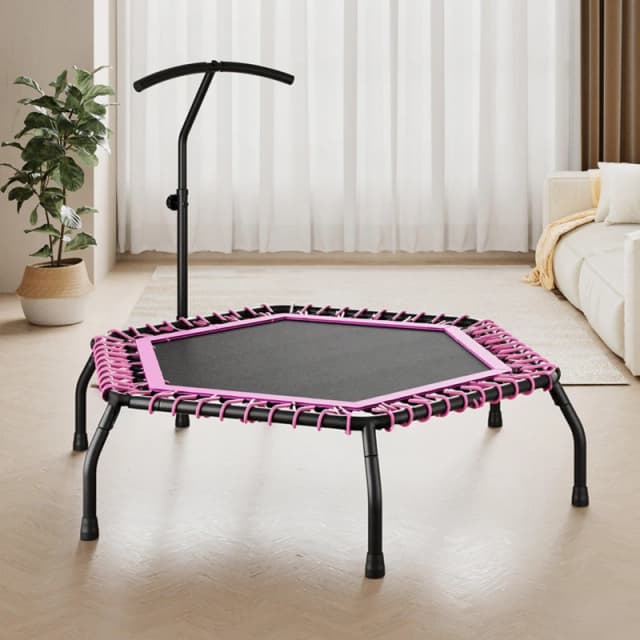 LIFE IDEAS SPORT 48" Bungee Cords Hexagonal Trampoline Black/Pink unisex One size