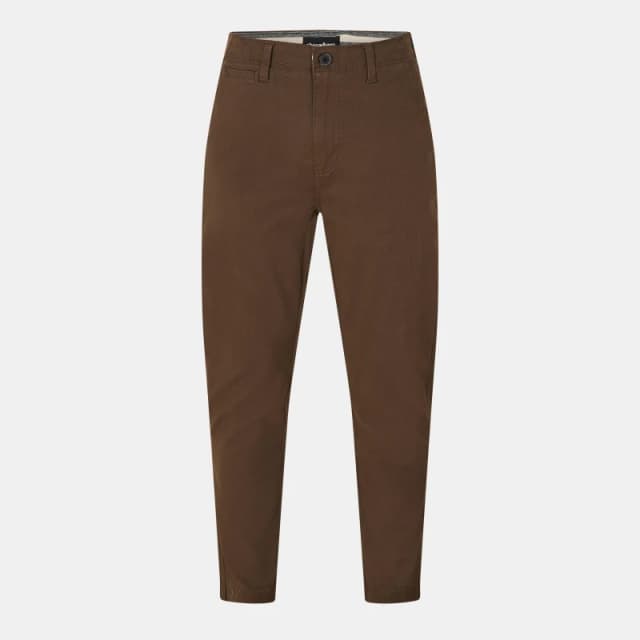 Threadbare 'Laurito' Cotton Regular Fit Chino Trousers with Stretch Chocolate