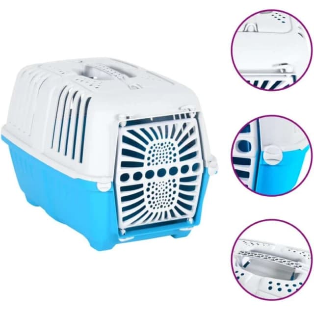 VIDAXL Vidaxl - Pet Carrier White and Blue 48x31.5x33cm Polypropylene 8720845817879