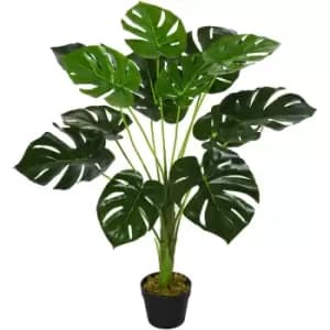 85cm Artificial Monstera Tree Decorative Plant w/ Pot Indoor Outdoor Decor - Outsunny