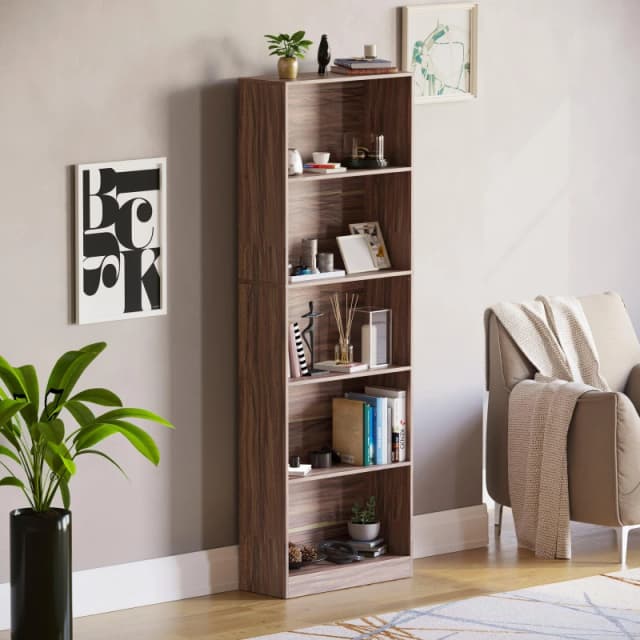 Lassic Vida Designs Cambridge 5 Tier Extra Large Bookcase Walnut unisex 5 Tier