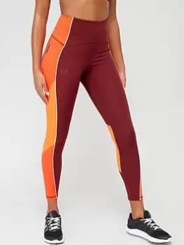 Under Armour Rush Ankle Legging - Burgundy, Size L, Women