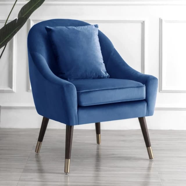 Artemis Home Octavia Accent Chair in Dark Blue Dark Blue Unisex