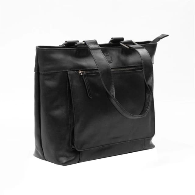 PRIMEHIDE 'Orion' Leather Womens Laptop Bag Black