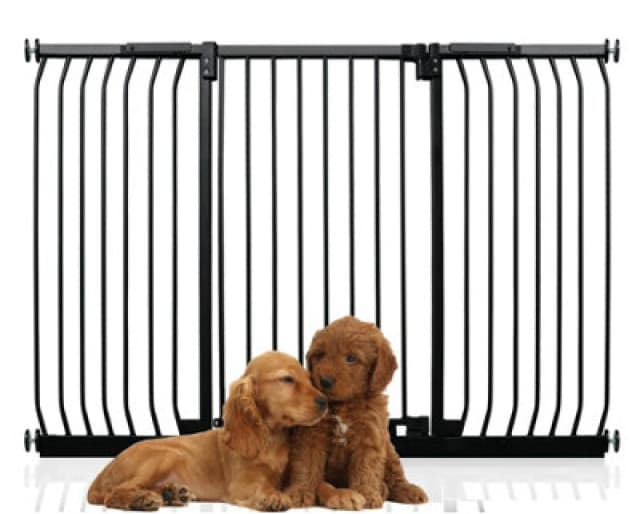 Bettacare Extra Tall Elite Dog Gate, 152Cm - 161Cm, Matt Black, Extra Tall 96.8Cm In Height, Pressure Fit Pet Gate