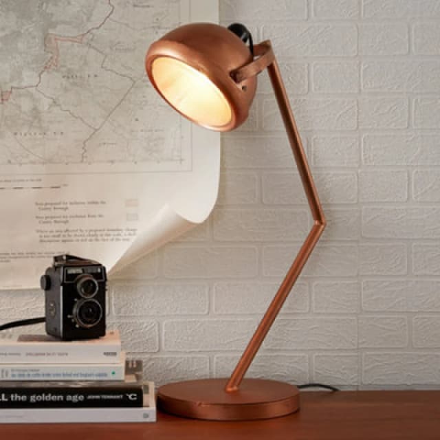 Retro Copper Adjustable Round Desk Lamp