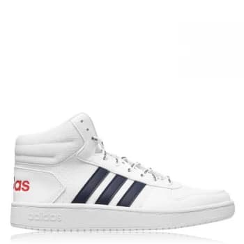 adidas Hoops 2.0 Mid Mens Basketball Shoes - Wht/Navy/Red