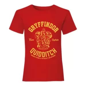 Harry Potter Womens/Ladies Gryffindor Quidditch Boyfriend T-Shirt (XL) (Red)