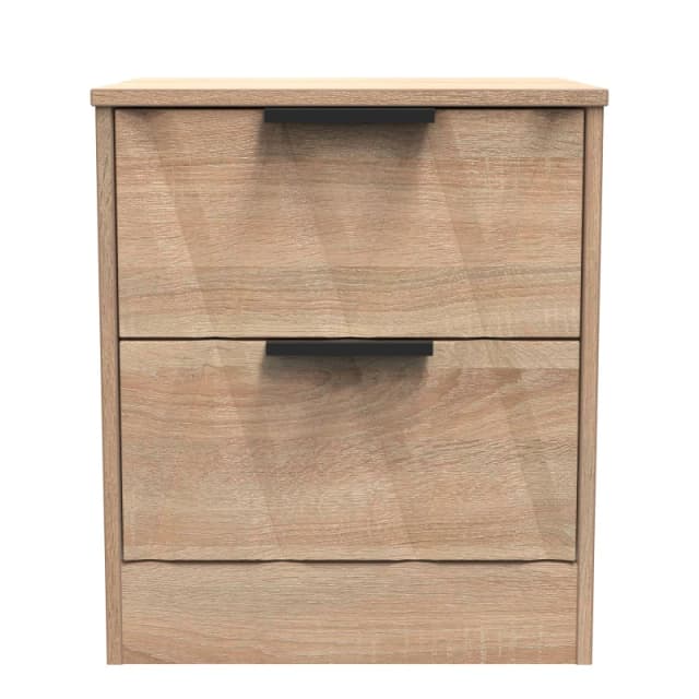 Ready Assembled 2 U Washington 2 Drawer Bedside Cabinet (Ready Assembled) in Light Oak Light Oak Unisex
