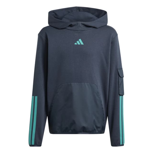 adidas Utility Fleece Hoodie Juniors Ink Blue male 7-8 Years