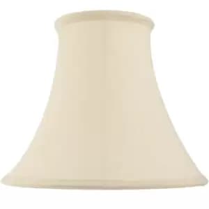 14" Round Bell Handmade Lamp Shade Cream Fabric Classic Table Light Bulb Cover