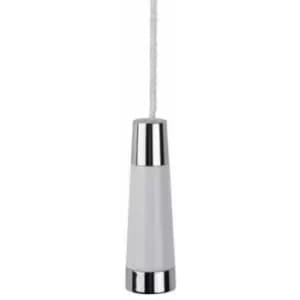 Miller New Classic Light Pull - 60mm High - Chrome And White - 6998C - Chrome / White