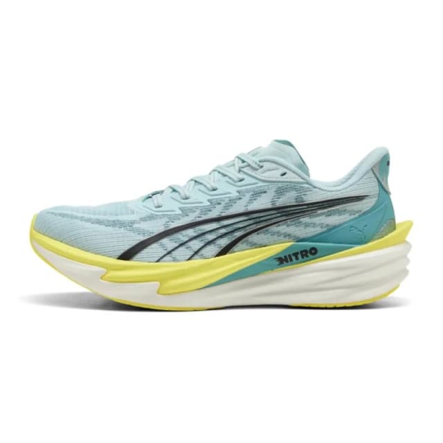 Puma Deviate NITRO 4 Shoes Blue Yellow SS26, Size 42 - EUR
