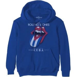 The Rolling Stones - Havana Cuba Unisex Large Hoodie - Blue