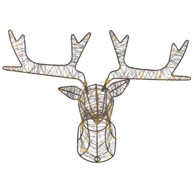 Beliani Outdoor Hanging Decoration LED Nellim Reindeer 47cm Black