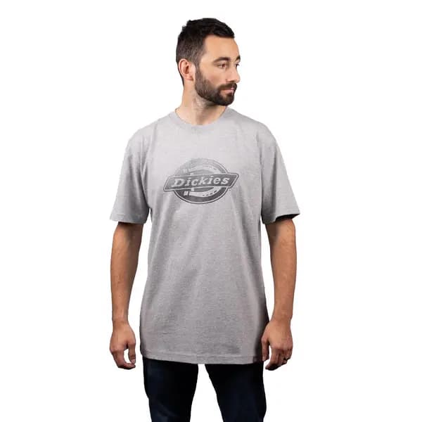 Dickies Mens Dickies Short SleeveS Logo Graphic T Shirt L - Chest 42-44' heather grey DIC054-GREY-L