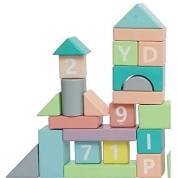 Wooden Builder Blocks - 90 Pieces
