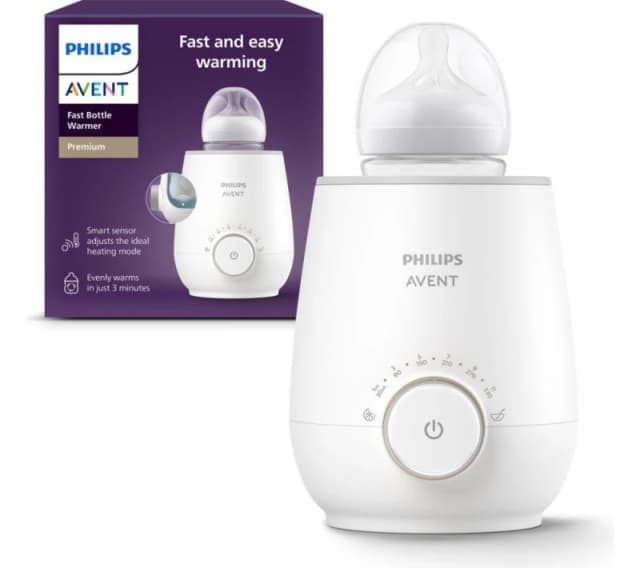 Philips Avent Fast Bottle Warmer with Smart Temperature Control: Warms Evenly, No Hotspots SCF358/00