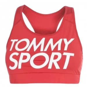Tommy Sport Logo Sports Bra - Cardinal