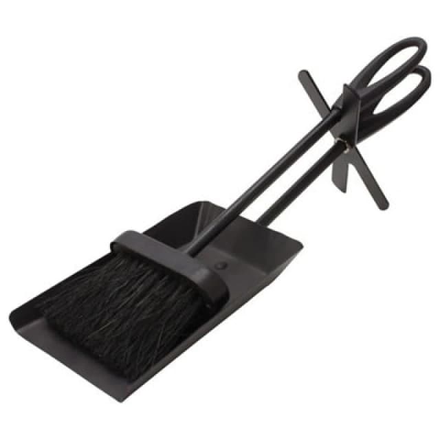 Valiant Valiant Fireside Ash Brush and Coal Shovel Hearth Tidy Companion Set with Stand in Black One Size Unisex 5061026620950